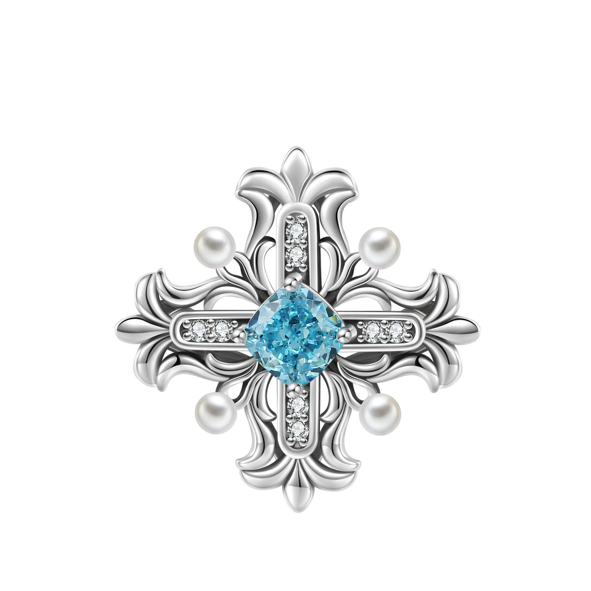 S&S 925 Silver Geometric Pendant Necklace | Diamond & Crystal Collection