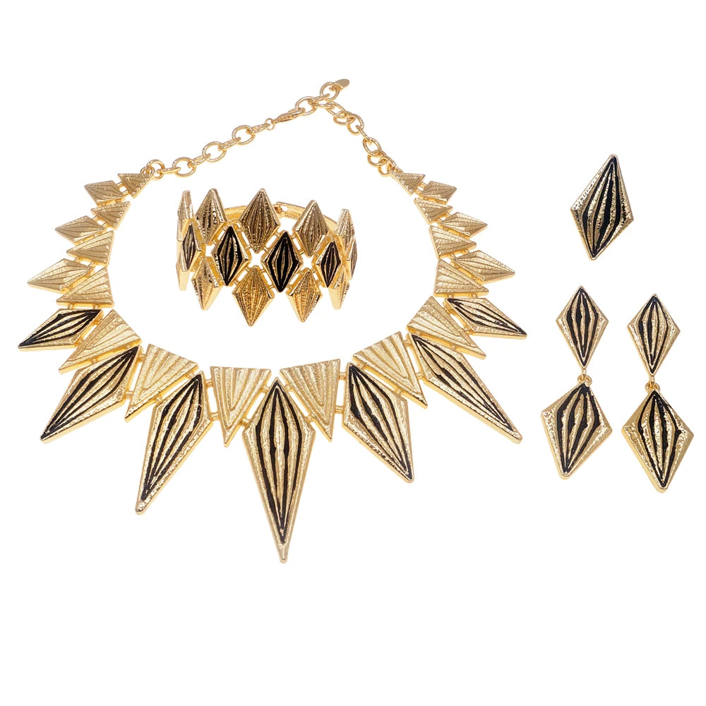 Zhuerrui Italian Gold Luxury Wedding Jewelry Sets Bridal Necklace Bracelet Earrings Ring Jewellery Set Cheap Fashion Gift H00637