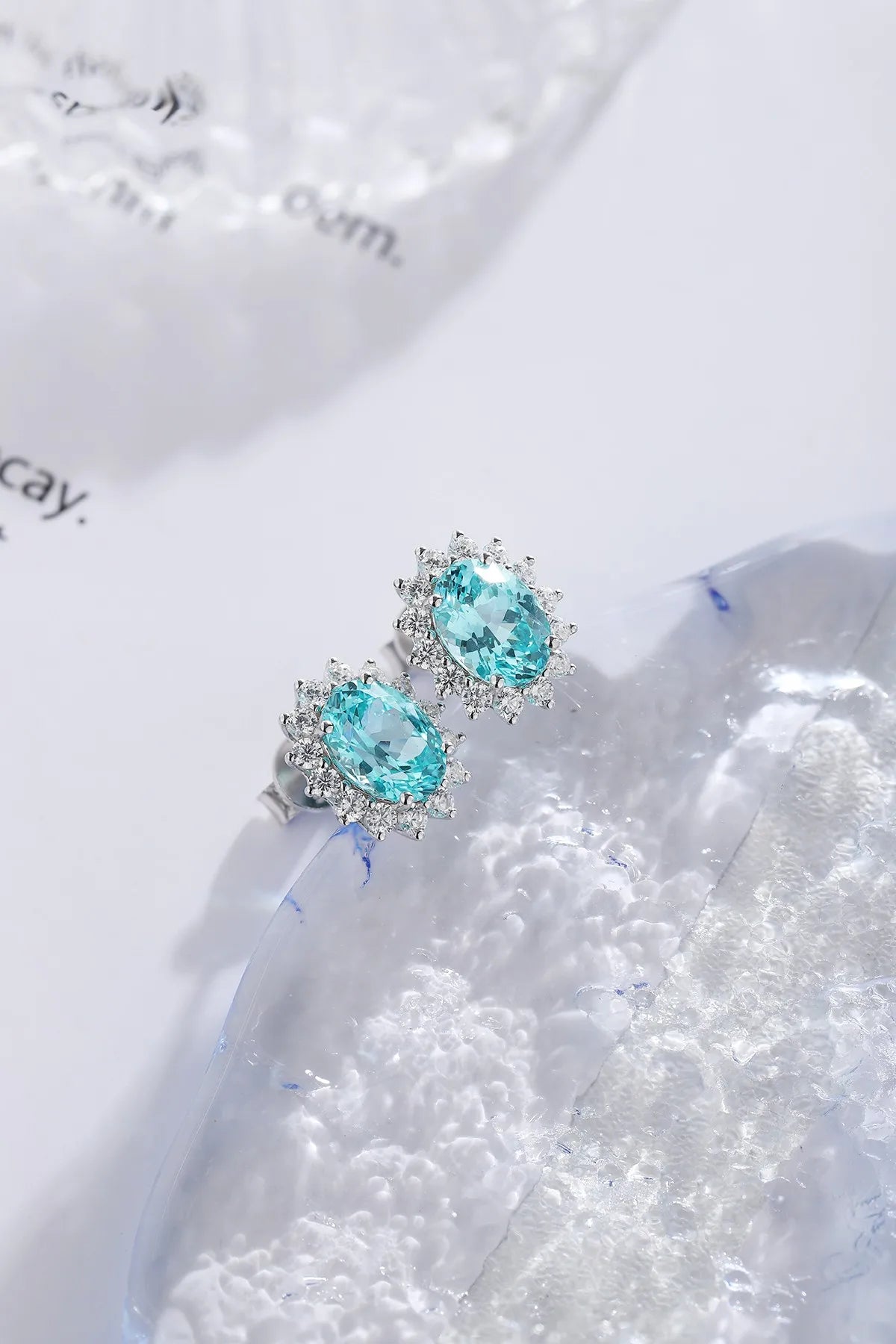 Gemfiori Anster Lab-Grown Sapphire S925 Silver Trendy Drop Earrings for Wedding & Party