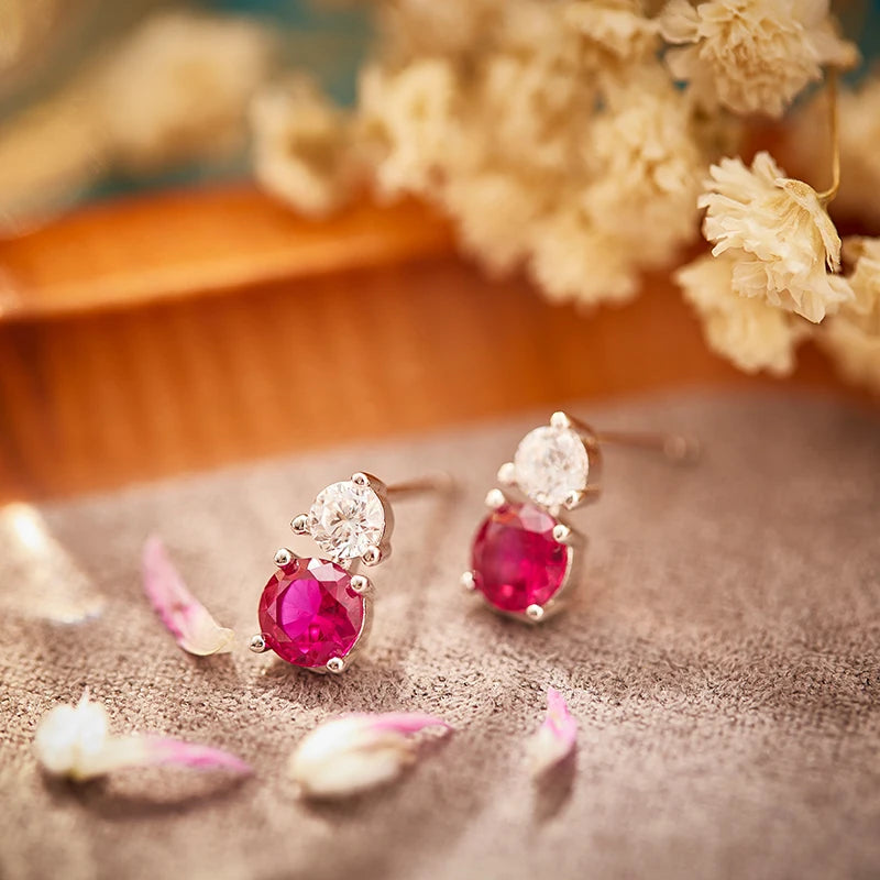 Xiaohongbao Necklace Earrings  Brass Inlaid Zirconia Simple and Luxurious Women's Daily Accessories