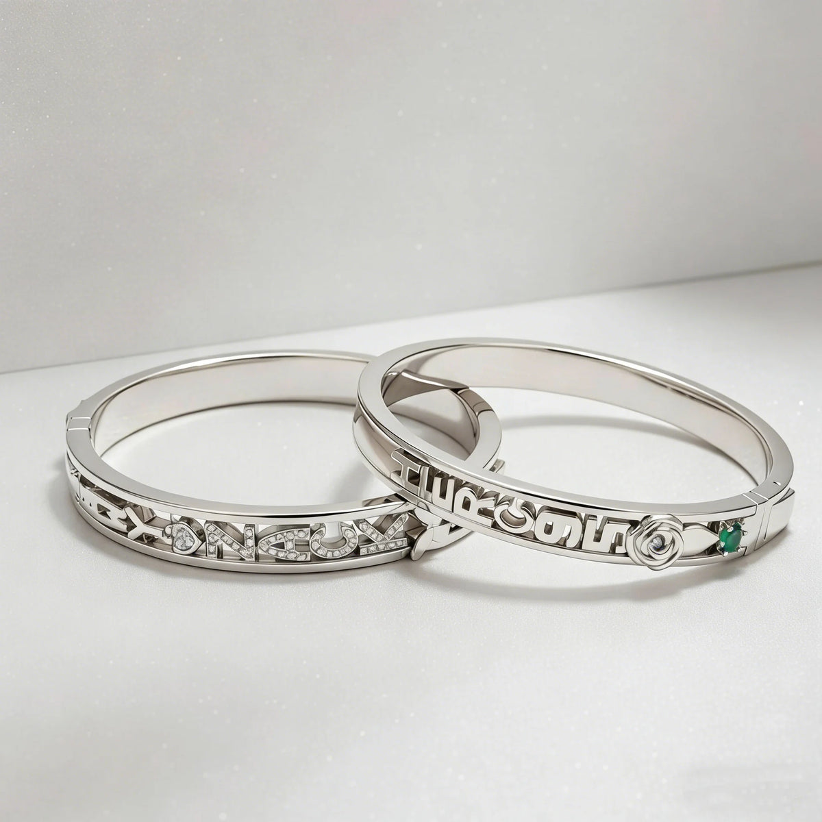 S&S Custom Charms Slide Bangle — Birthstone, Heart & Star | Gold, Silver & Rose Gold | S&S Collection