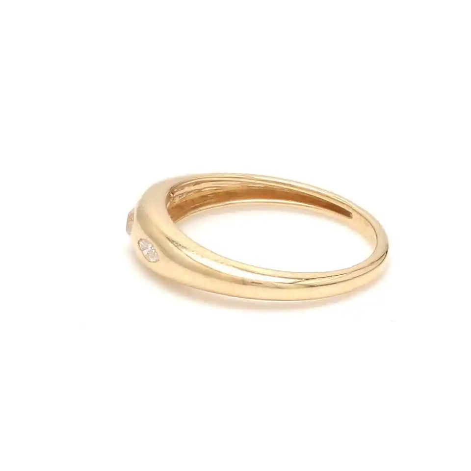 Fine Jewelry Luxury Diamond Rings 14k Gold Rhodium Plated Karat Certified Chunky Design Women's Bridal Accessories High End