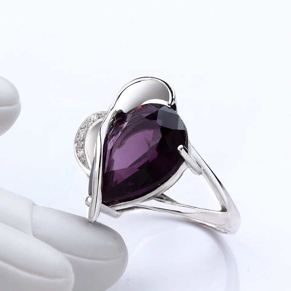 Gemfiori Luxurious Elegant Beautiful Women's Fashion Pendant Necklace Gift High Quality Ladies Wedding Party Zircon Geometric Platinum