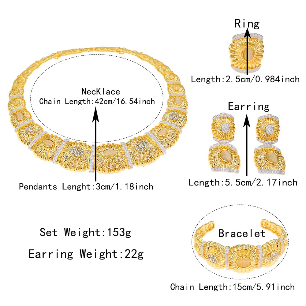 Zhuerrui Italiano Gold Designs Women Jewellery Set Party Fine Costume Jewelry Set Luxury Big Necklace Jewellery Sets I007020