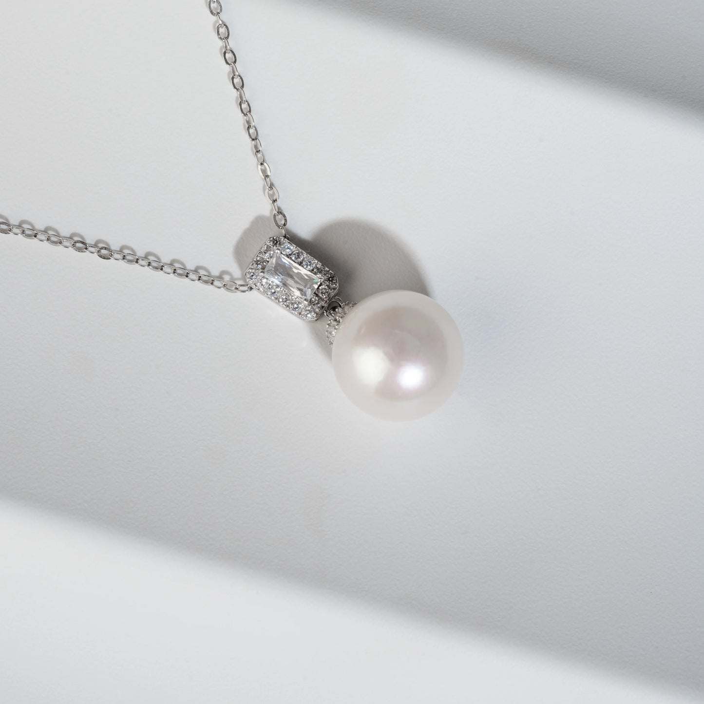 AAA Akoya Pearl Necklace Unique Design 925 Silver Jewelry Fashionable Natural Seawater Pearl Necklace