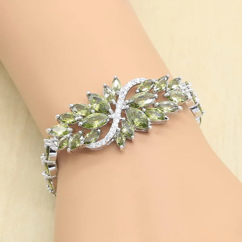 XOTICA Silver Fashion Jewelry Set for Women Includes Earrings Rings Necklace Pendant Zircon Main Stone for Weddings Birthdays