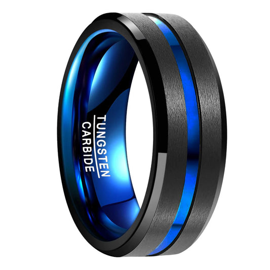 NEWLiFE REBEL Gesture Rise 8mm Ring in Tungsten
