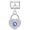 FASHIONISTA Evil Eyes Series Hot Selling Italian Charm Bracelets Geometric Trendy Stainless Steel Zircon Rhodium Plated Unisex