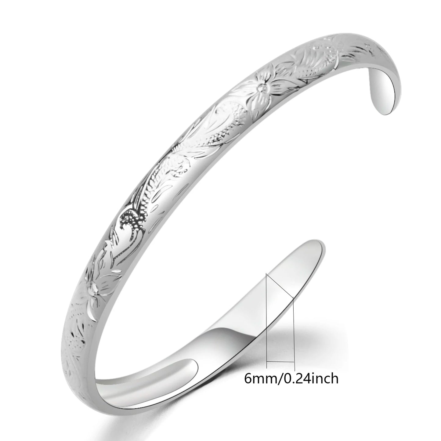 Opal Bangle Aobao Geometric Inlaid Silver Tone Fashion Jewelry