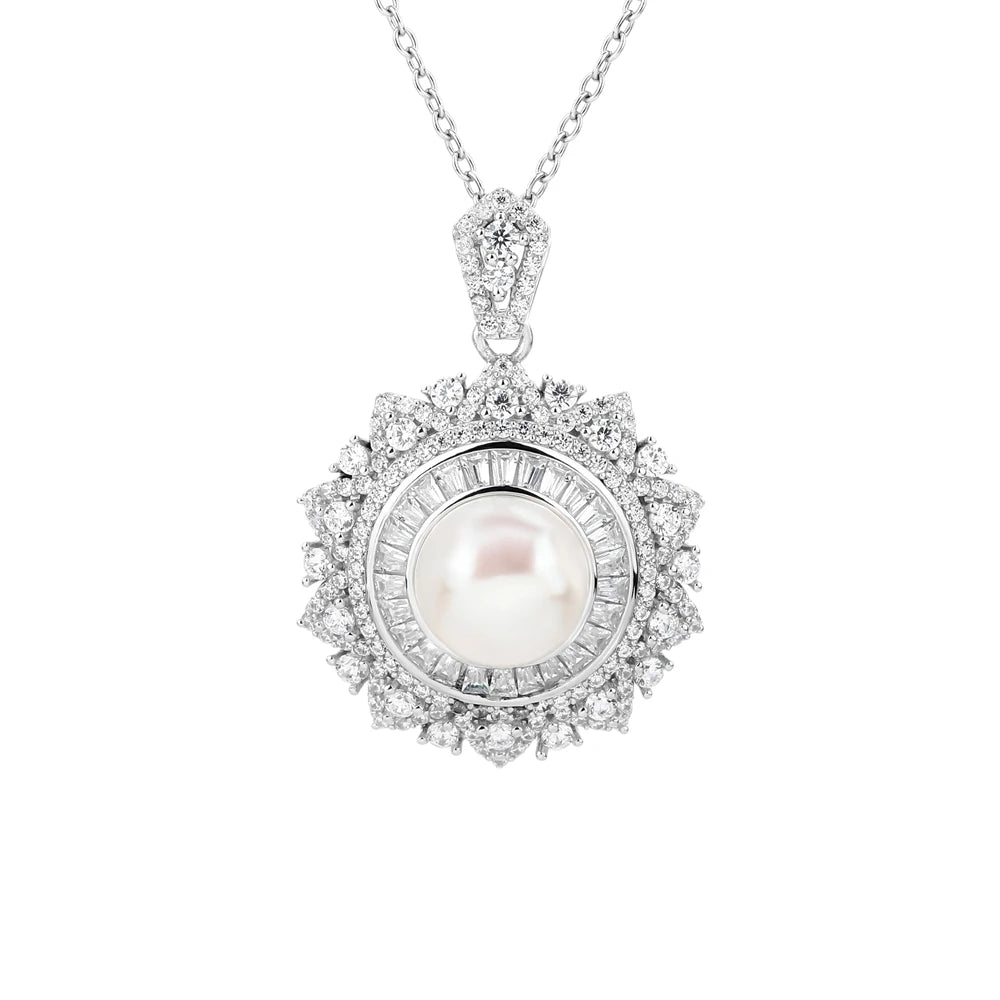 MuShan Jewelry 925 Sterling Silver Necklace Pendant Chain HCD Gemstones Bachelorette Gift Gift Her Women Necklaces Jewelry