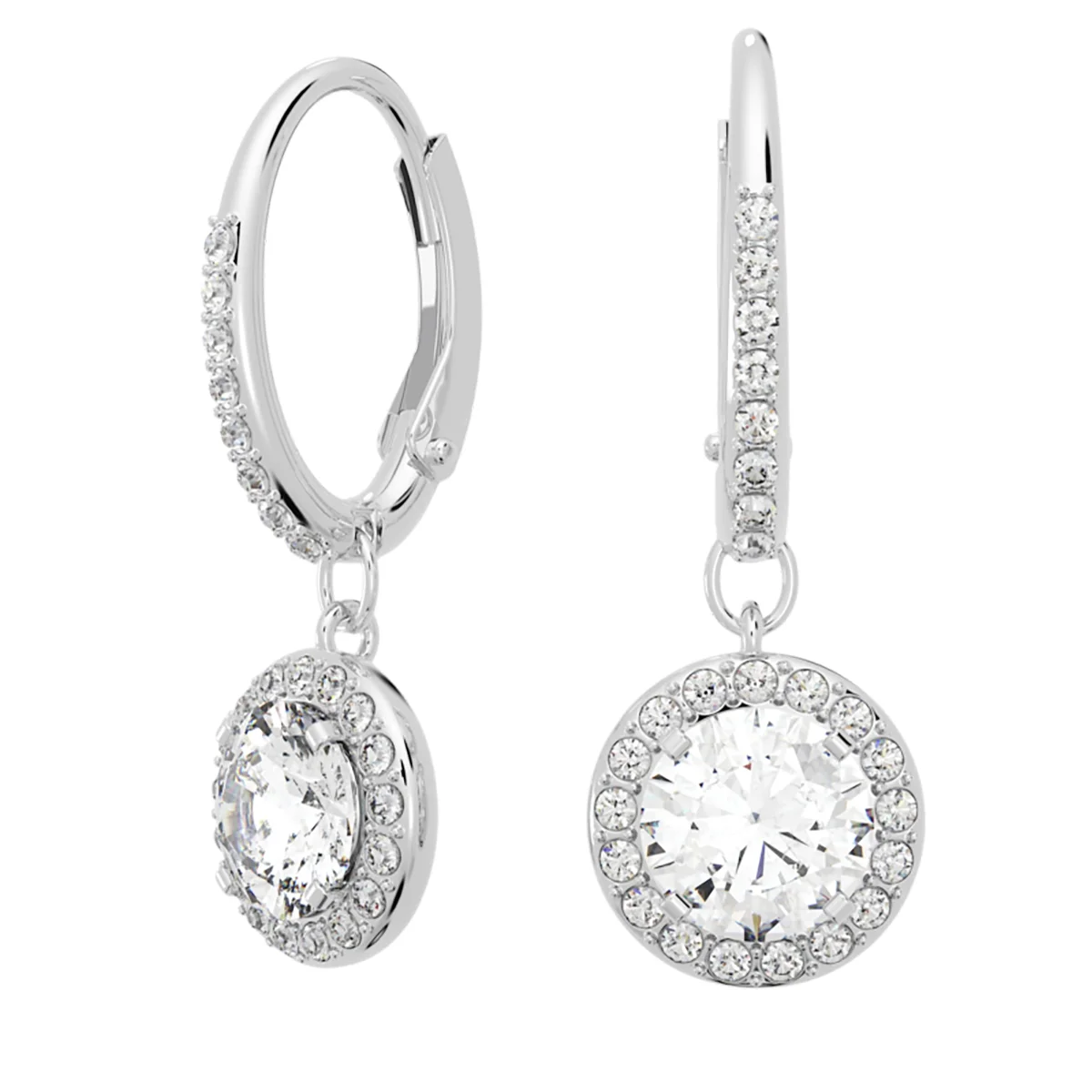 S&S Luxury Vintage Brass Zircon Sparkling Drop Earrings Elegant High-End Jewelry for Women for Parties & Special Occasions