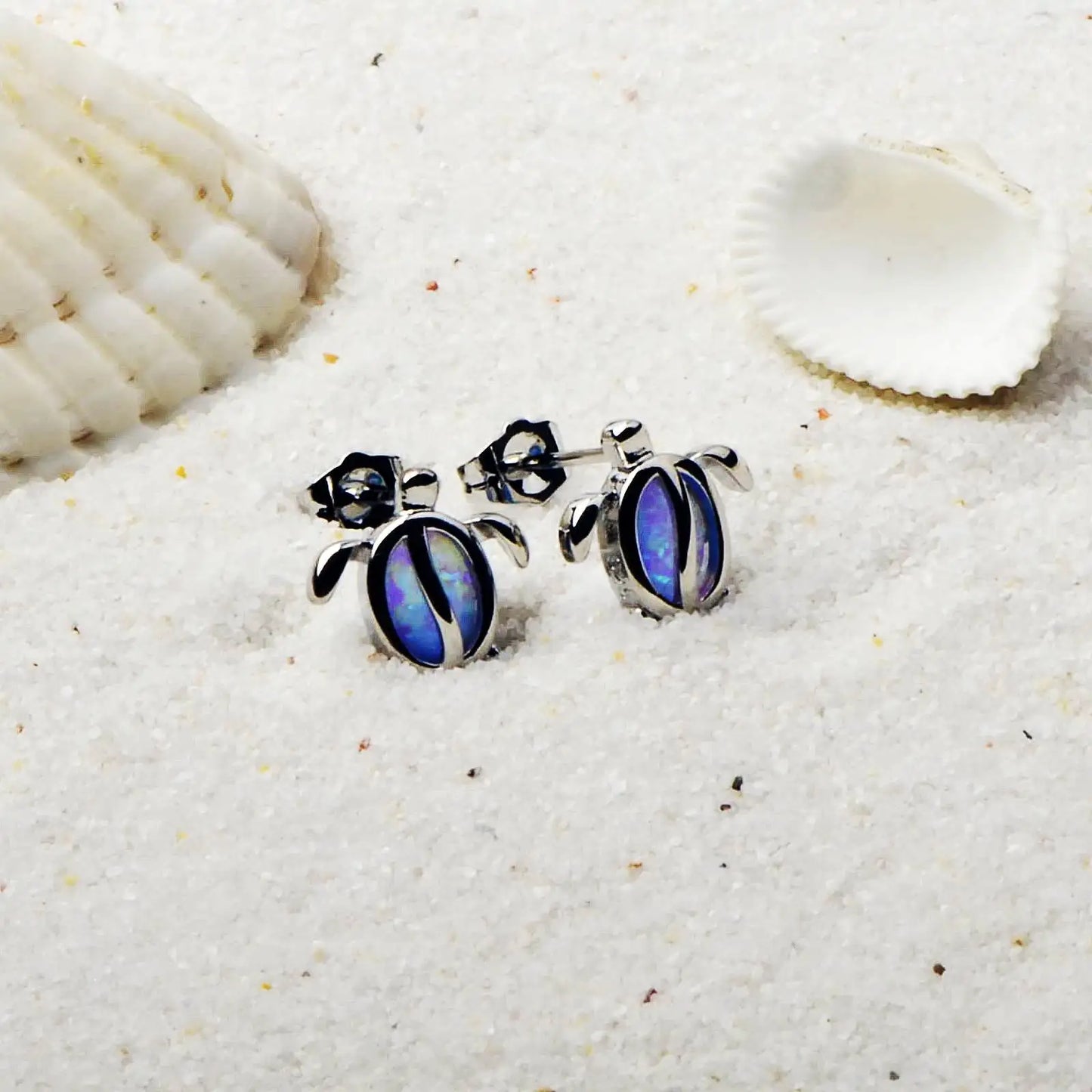 Aobao Water drop-shaped alloy sea turtle earrings