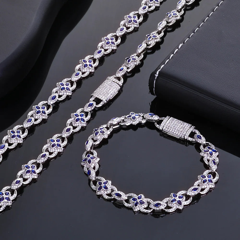 REBEL Atrium Frame Clover & Eye Cubic Zirconia Brass Bracelet