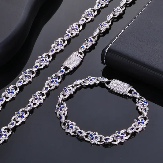 REBEL Atrium Form Clover & Eye Cubic Zirconia Brass Bracelet