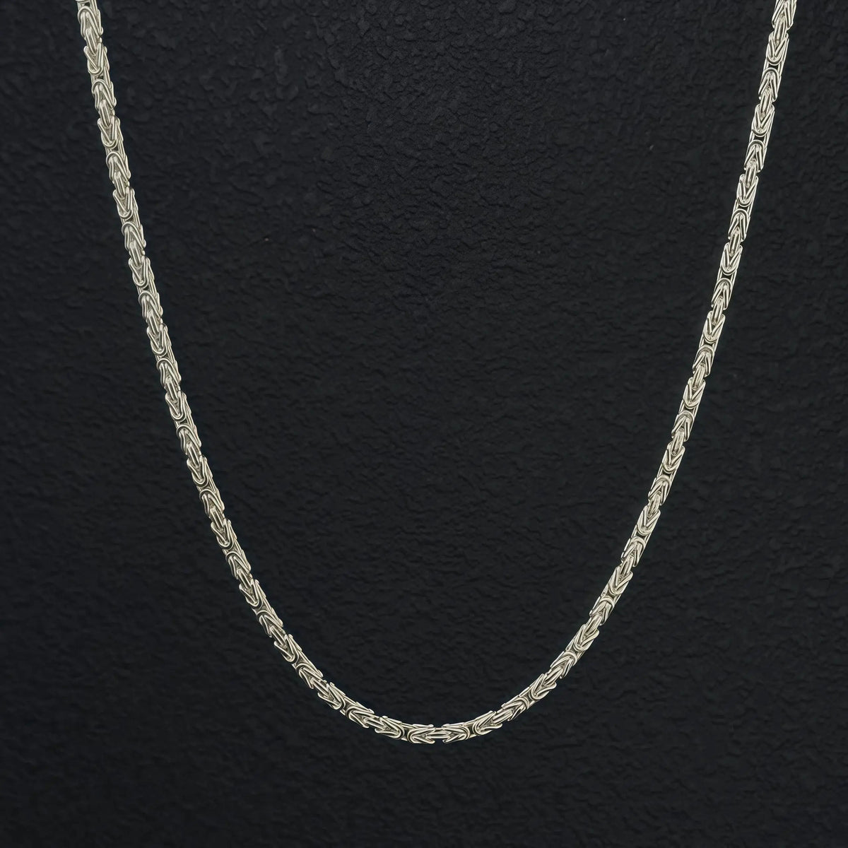 Wholesale StarPaGo 925 Sterling Silver Hip Hop Necklace 2.5mm King Chain Byzantine Link Rhodium Plated Unisex Gift Party