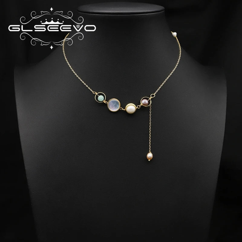 100% Natural Baroque Pearls Long Chain Pendant Necklace Trend Elegance Charm High Quality Jewelry Wholesale Customization
