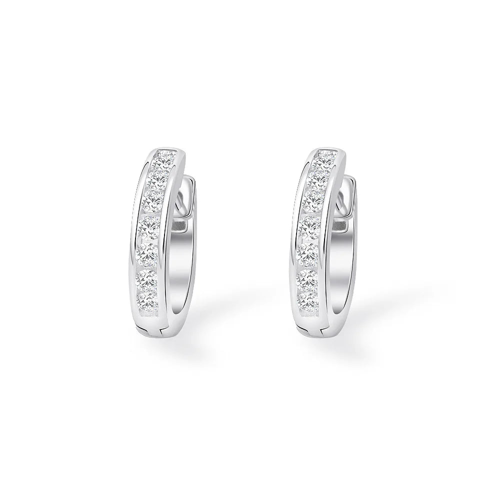 MUSHAN Jewelry Factory Popular 2mm S925 Sterling Silver Round Earrings in Europe and America Are Versatile