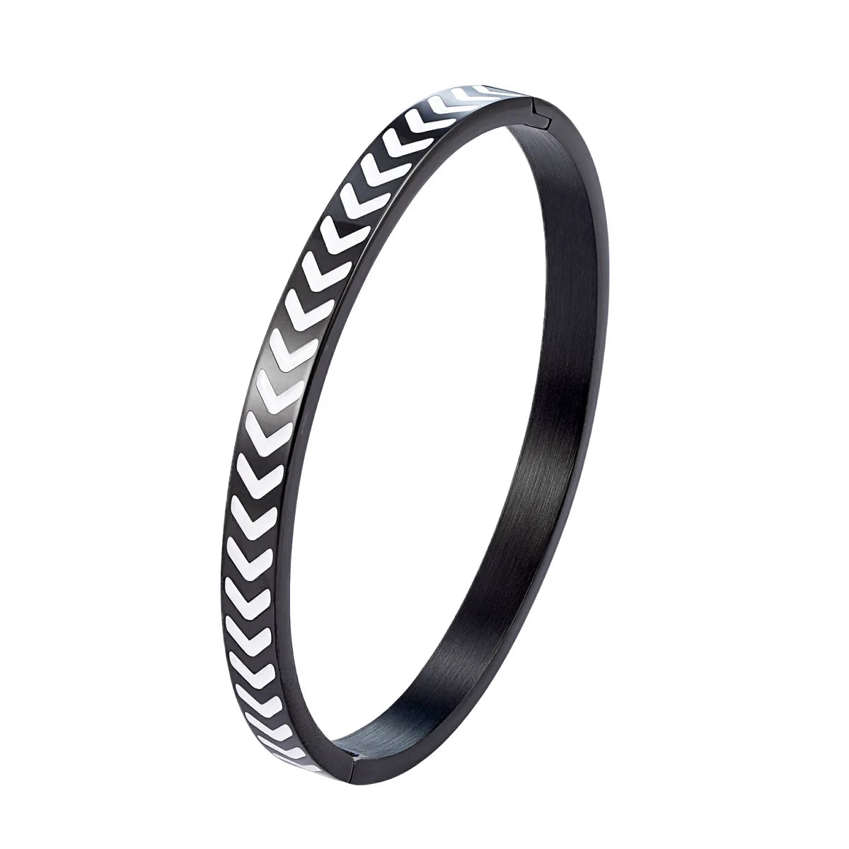 REBEL Women's Trendy Gold and Black Epoxy Stainless Steel for Bracelet New Fashion Titanium Steel Jewelry