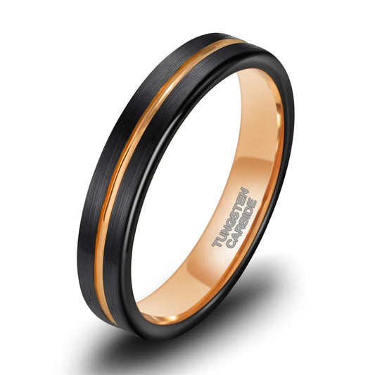 NEWLiFE REBEL Contour Wave 4mm Tungsten Ring