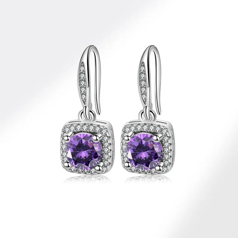 Nabest Women 925 Sterling Silver Cubic Zirconia Earrings Waterproof Wedding Promise Bride Earring Hook Jewelry Wholesale