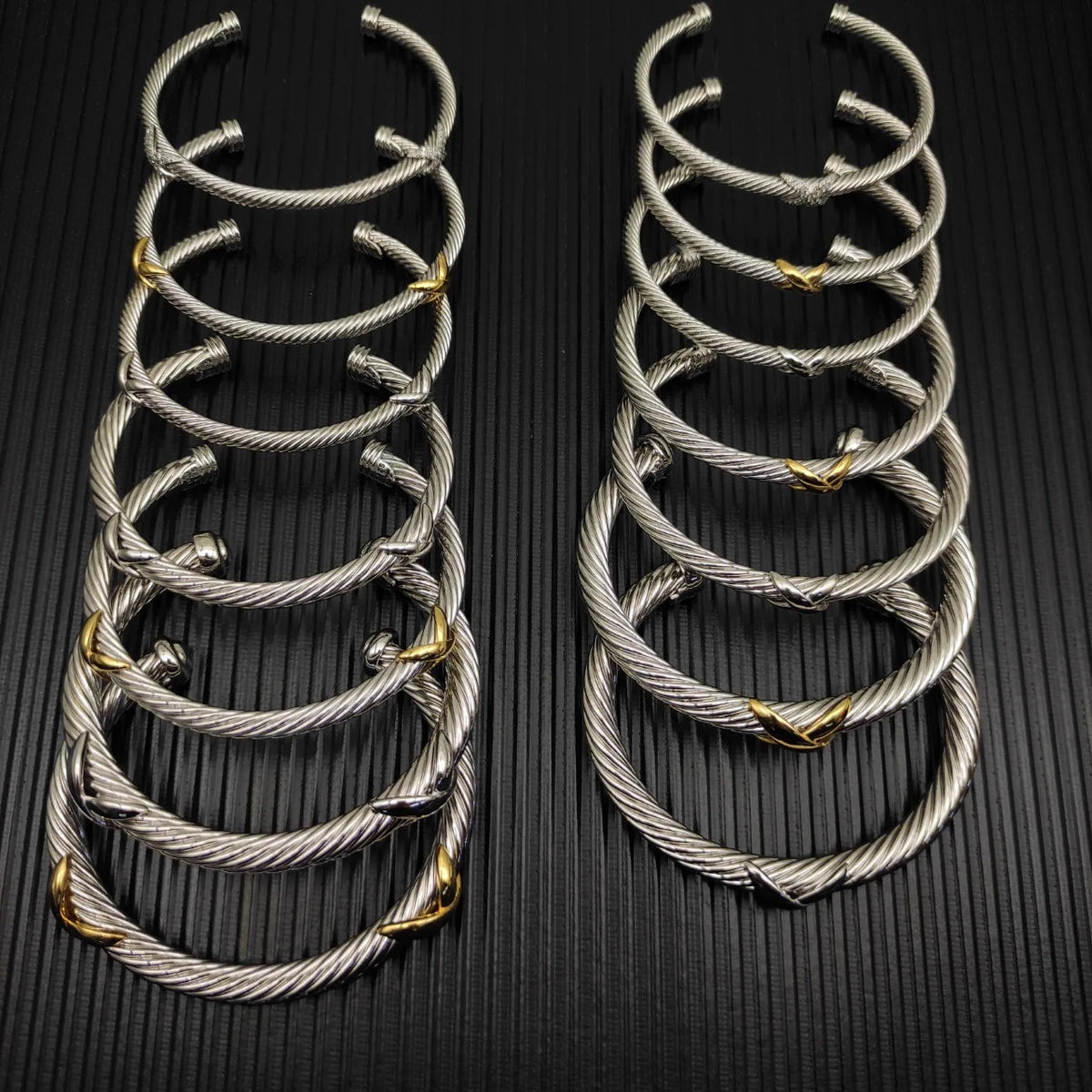 FASHIONISTA DY High-Quality Silver X Bracelet, Luxurious Unisex Gold XX Classic Bracelet, Jewelry
