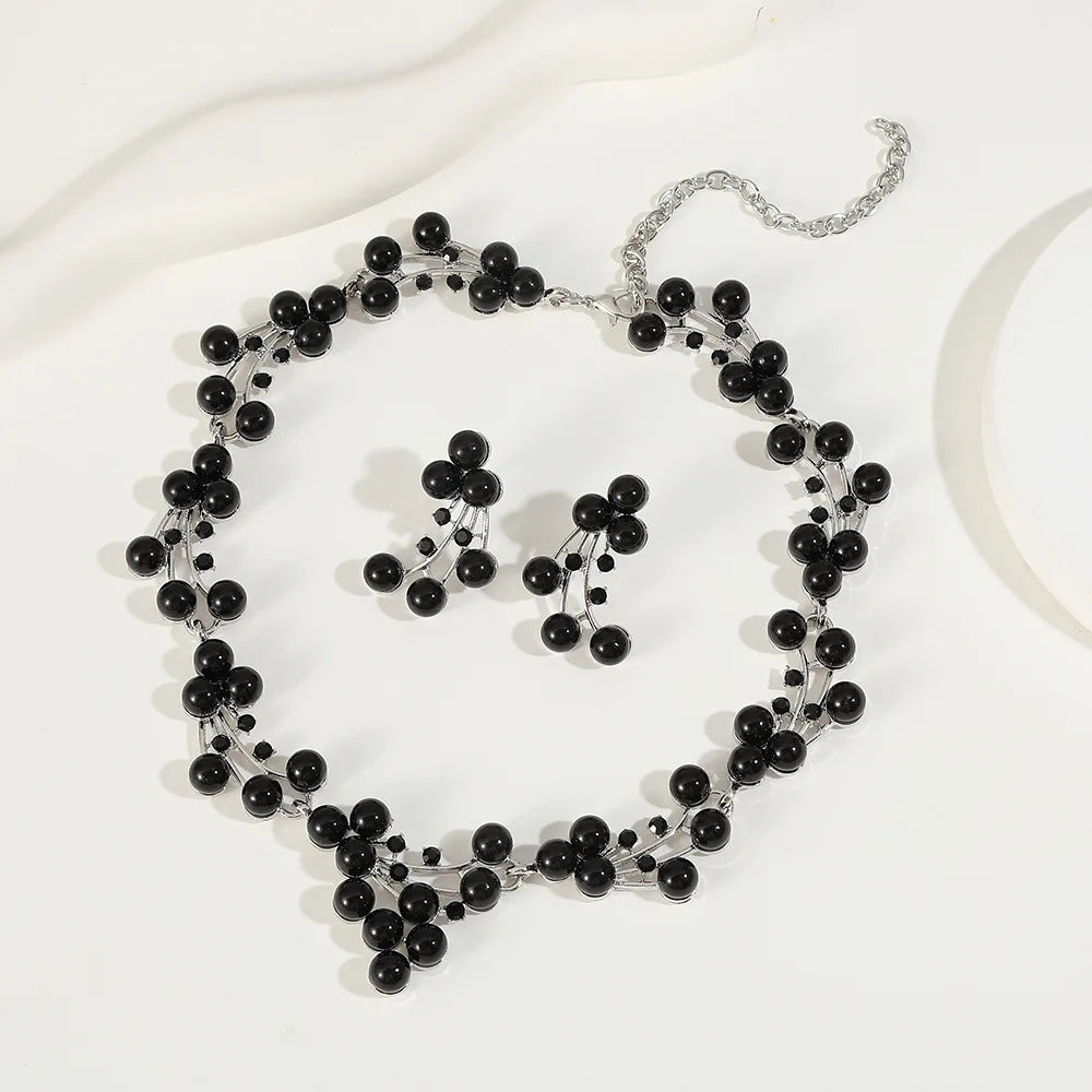 Crystal Geometric Necklace & Earrings Jewellery Set | Silver Plated Occasion Fashion Set