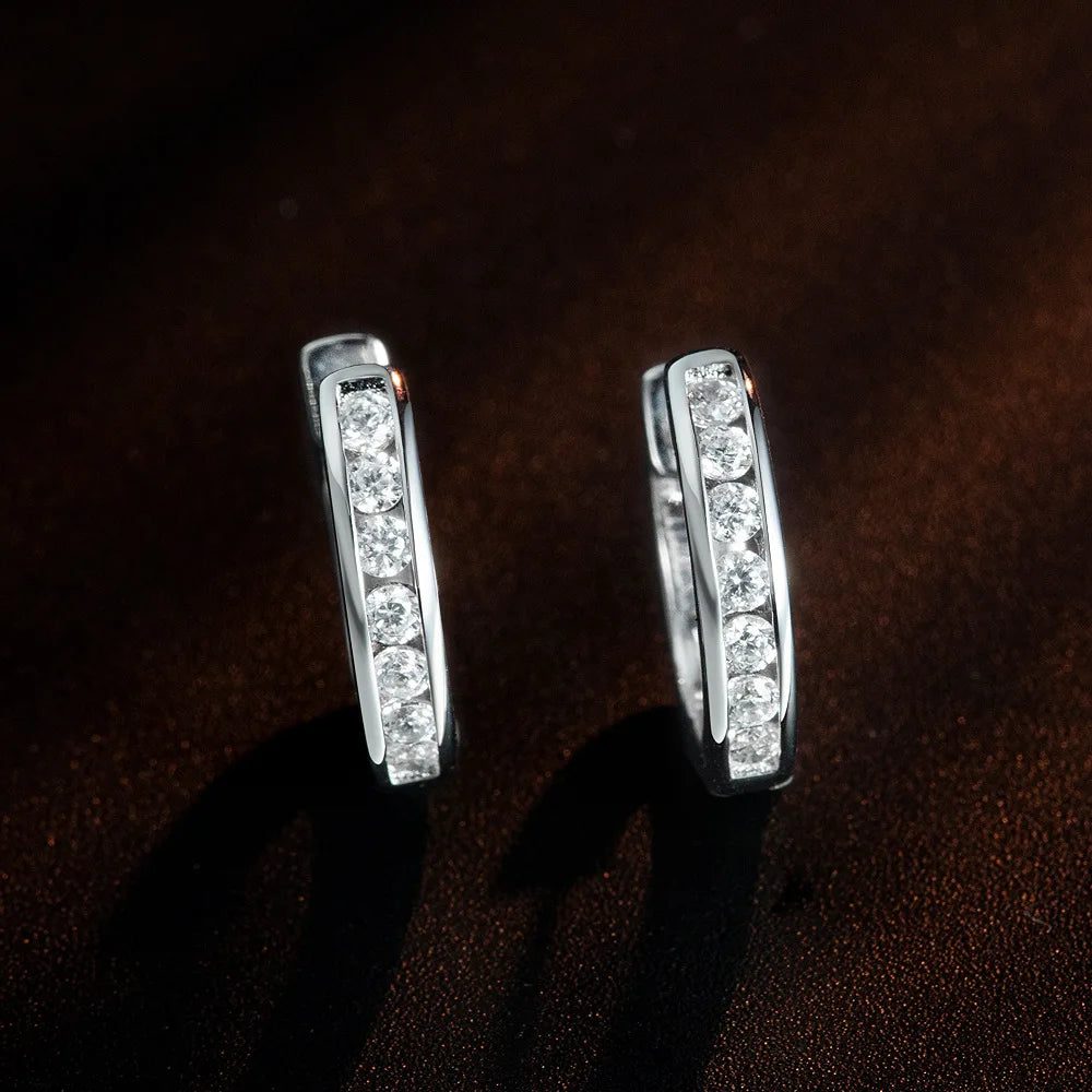 MUSHAN Jewelry Factory Popular 2mm S925 Sterling Silver Round Earrings in Europe and America Are Versatile