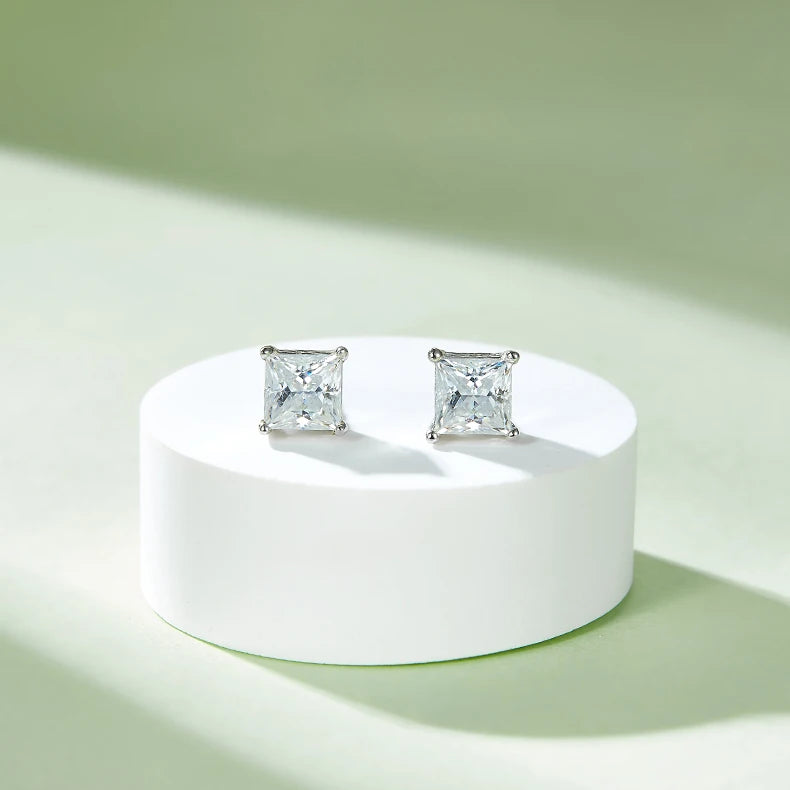 REDheart Hot Selling Fine 925 Sterling Silver Necklace Earrings Jewelry Sets Diamond Emerald Cut D Color Moissanite Wedding Jewelry Sets