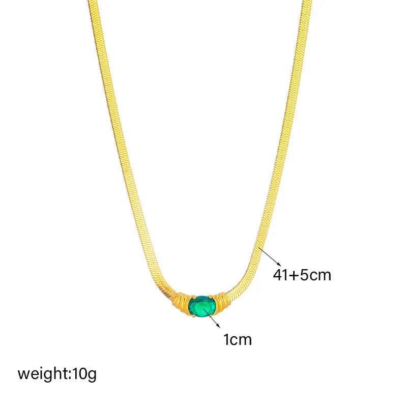 Gold Crystal Disc Chain Necklace & Bracelet Jewellery Set | Sleek Luxury Fashion Set