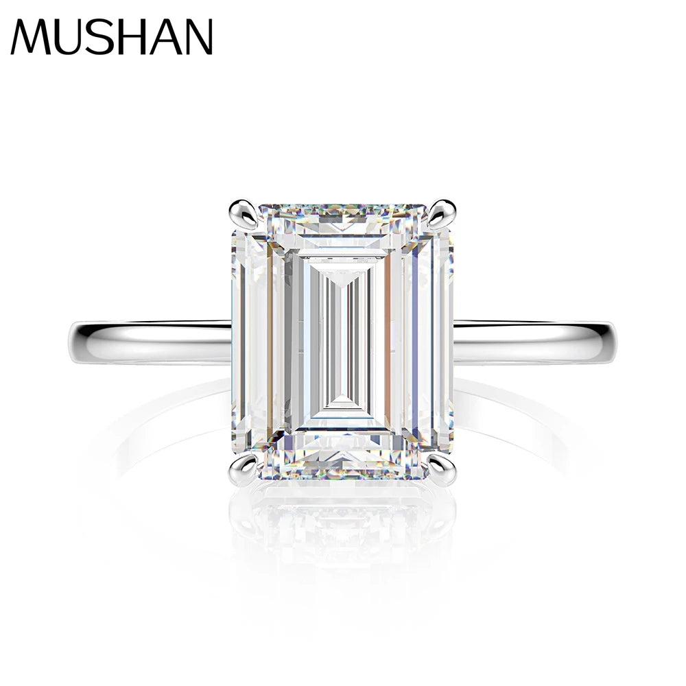 MuShan Jewelry Factory Luxury Platinum Plated Women's Wedding Anniversary Party Water Drop High Carbon Diamond 4 Carats 8*10 CMA