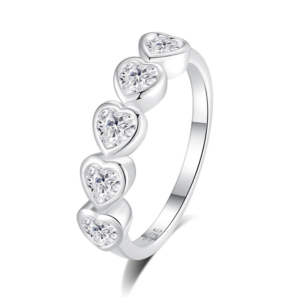 Wholesale Bulk Women 925 Sterling Silver Zirconia Moissanite Wedding Band Engagement Rings Fine Jewelry OEM ODM Manufacturer