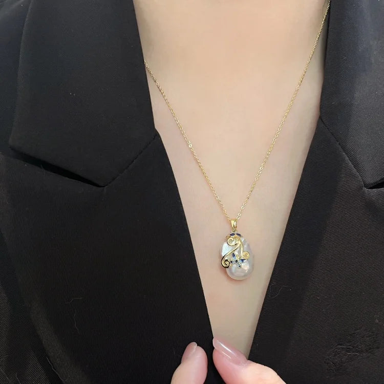 S&S Baroque Pearl Butterfly Jewellery Set – 14K Gold Filled – Necklace, Earrings & Ring – Collection