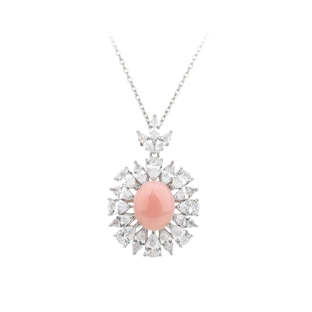 MUSHAN Jewelry Factory S925 Sterling Silver Necklace High End Women Jewelry With Electroplated Gold and High Carbon Diamond