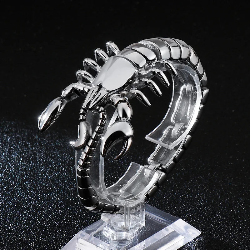 Kalen Trendy Bold Casting Creative Scorpion Bracelet Domineering Animal Stainless Steel Hand Jewelry Factory Wholesale