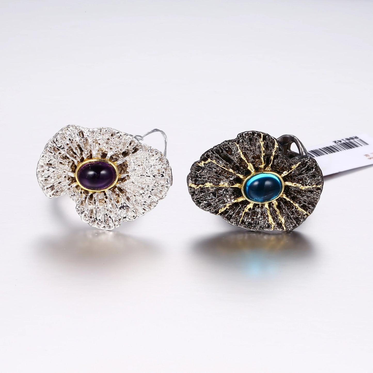 Handmade Flower Design Amethyst 925 Sterling Silver Ring