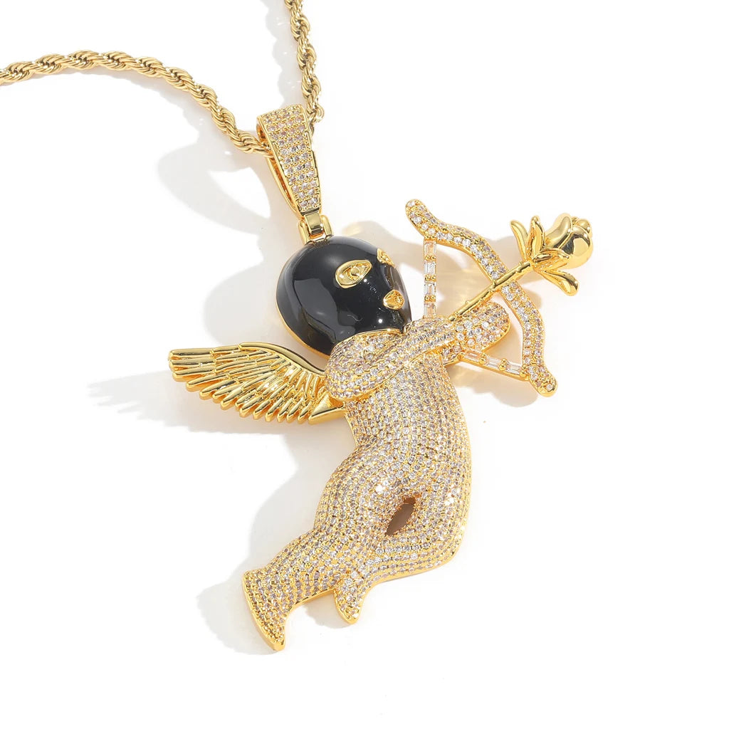 BES New Wholesale Personalized Gold Plated Copper Pendant 5A Zircon Hip Hop Jewelry for Men Women Children