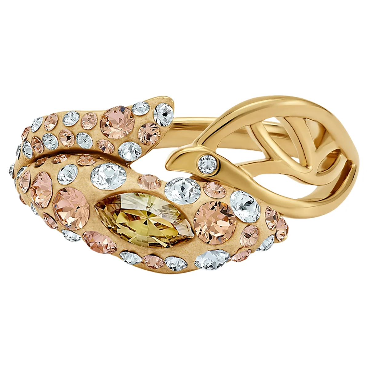 S&S Vintage Fancy Elegant Brass Zircon Ring Long-lasting Bright Shine Wedding Engagement Jewelry for Fashion Women