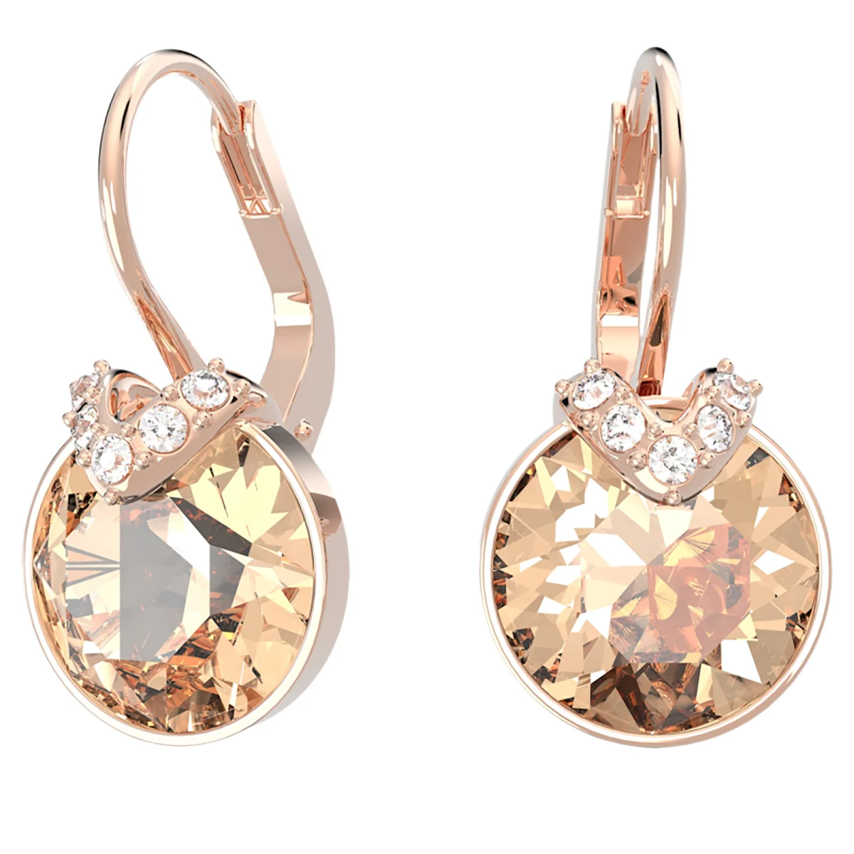 S&S Luxury Vintage Brass Zircon Sparkling Drop Earrings Elegant High-End Jewelry for Women for Parties & Special Occasions