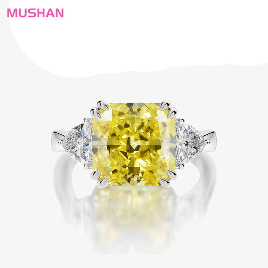MUSHAN Jewelry Factory 5ct High Carbon Diamond Rhodium Plated S925 Sterling Silver Luxury Wedding Engagement Rings Women's