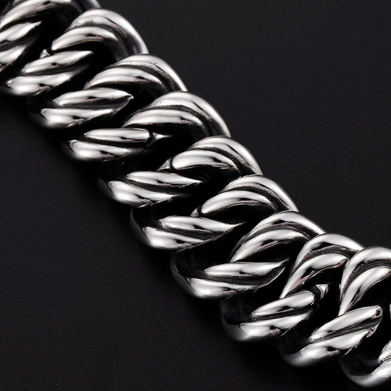 KALEN Chunky Casting Rope Fashion Stainless Steel Bracelet Jewelry