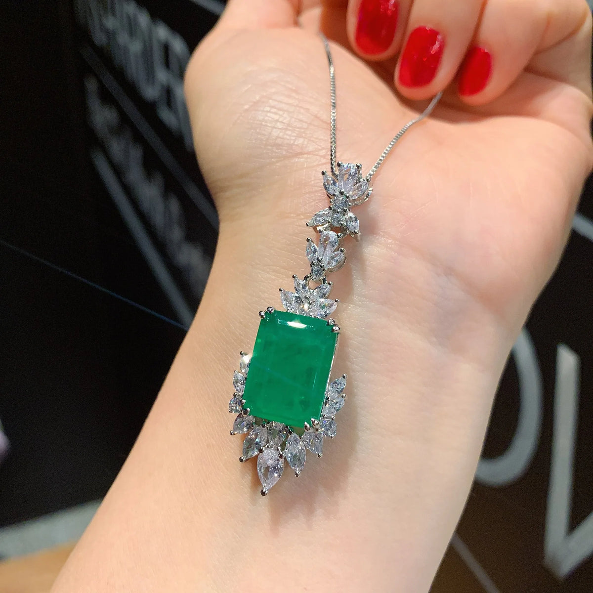 Gemfiori Light Luxury New Chinese Antique Style Three-dimensional Earrings Pendant Ring Retro Zircon Inlaid High-end Jewelry Set