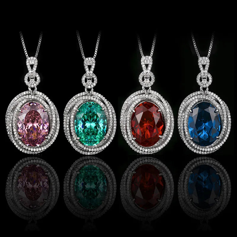 REDheart High-End Fashion Brass Inlaid Zircon Flower Design Gold Plated Women's Luxury Pendant Necklace