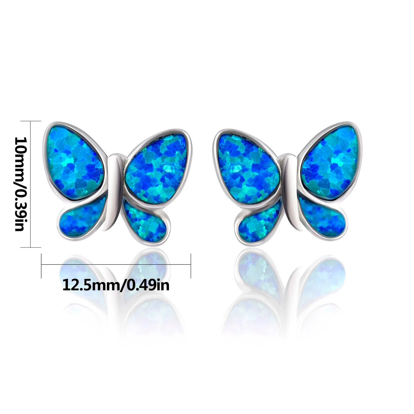 Vibrant Butterfly Opal Butterfly Earrings Fire Opal Wings & Sleek Frame Design | Whimsical Daily Jewelry Bulk Gifts