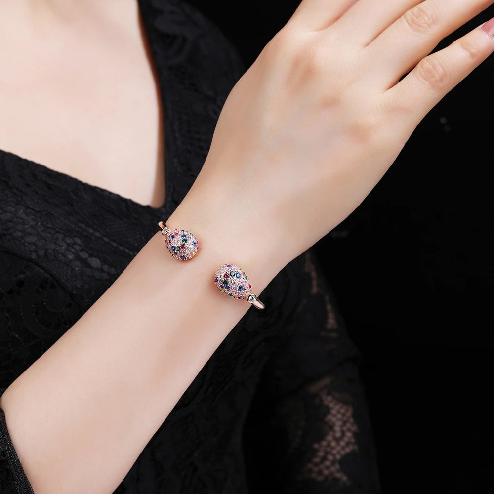 MUSHAN Jewelry Factory S925 Sterling Silver Bracelet High End Light Luxury Electroplated Rose Gold High Carbon Diamond Jewelry