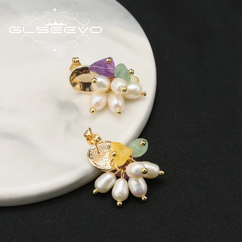 Original Design Colorful Crystal Deads Earrings Korean Fashion Style Cute Woman Eardrop Exquisite Charms Banquet Jewelry