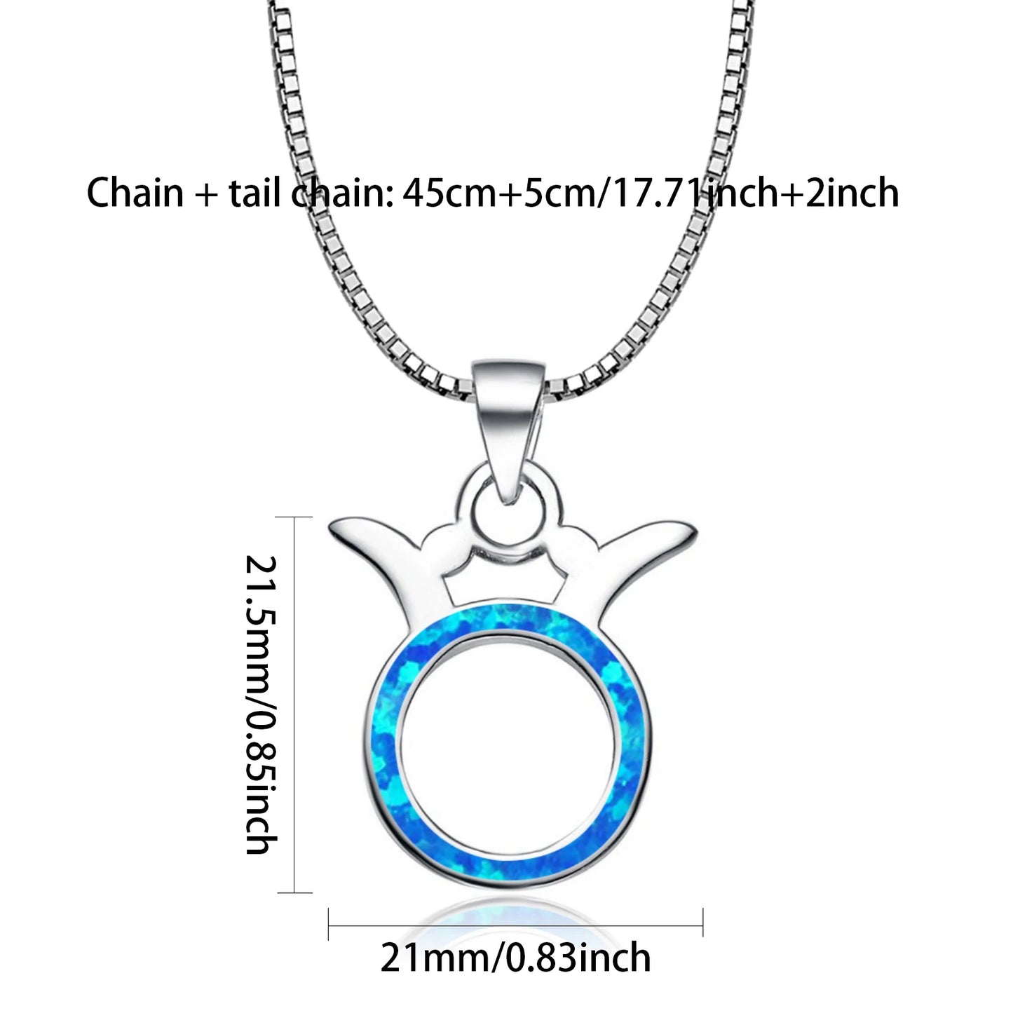 Zodiac Taurus Design Necklace Aobao Trendy Statement Jewelry for Women
