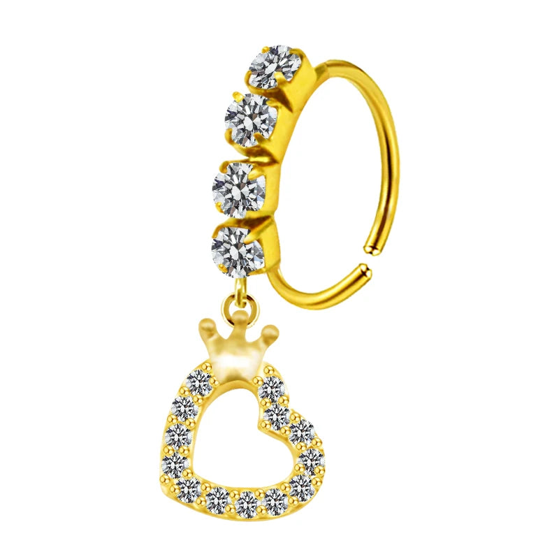 S&S Stainless Steel Dangle Hoop Nose Ring Collection | 66 Designs