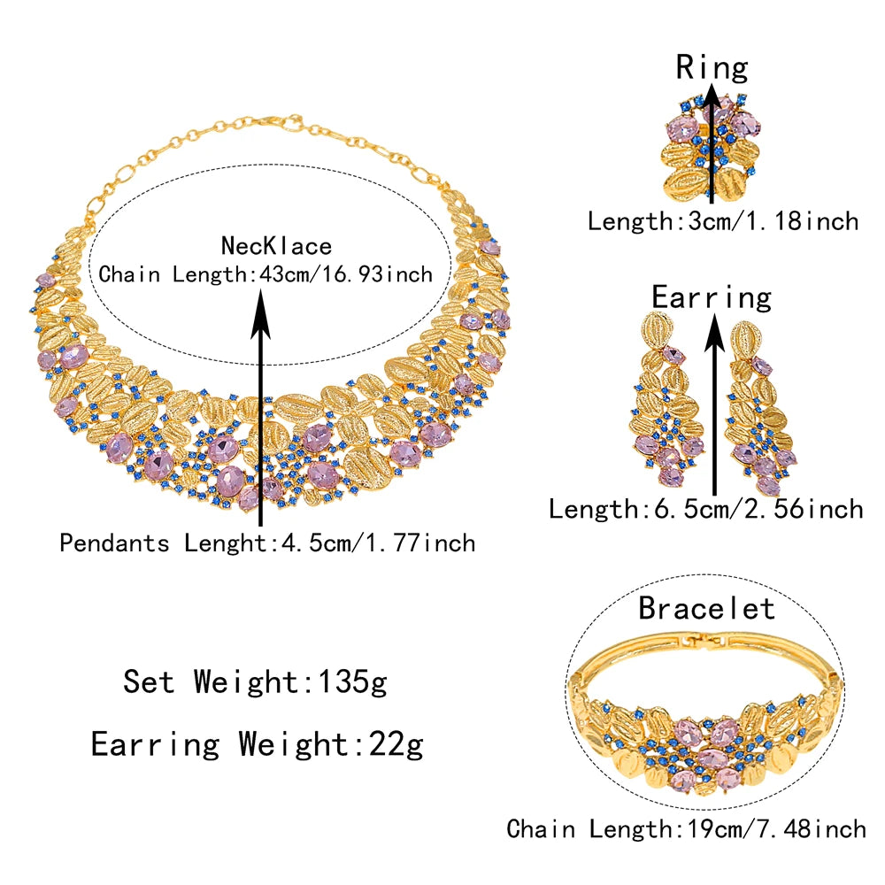 Zhuerrui Nigerian 18k Gold Plated Jewelry Set Brazil Gold Designer Wedding Jewellery Set Fashion Necklaces Jewelry Sets I006020