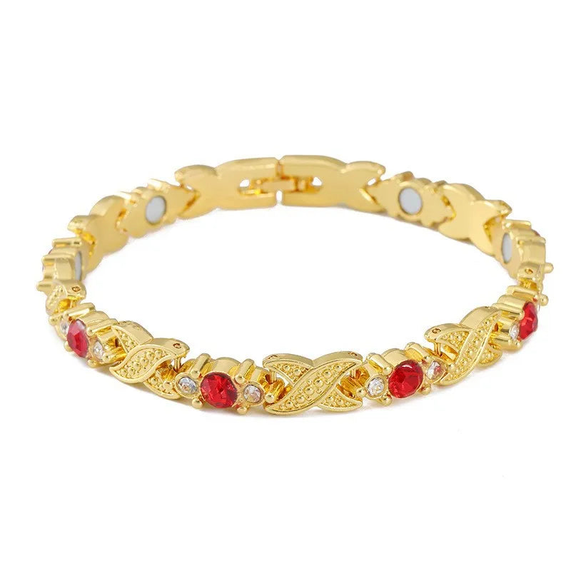 European and American fashion detachable energy magnet bracelet with diamond-encrusted and adjustable ladies bracelet