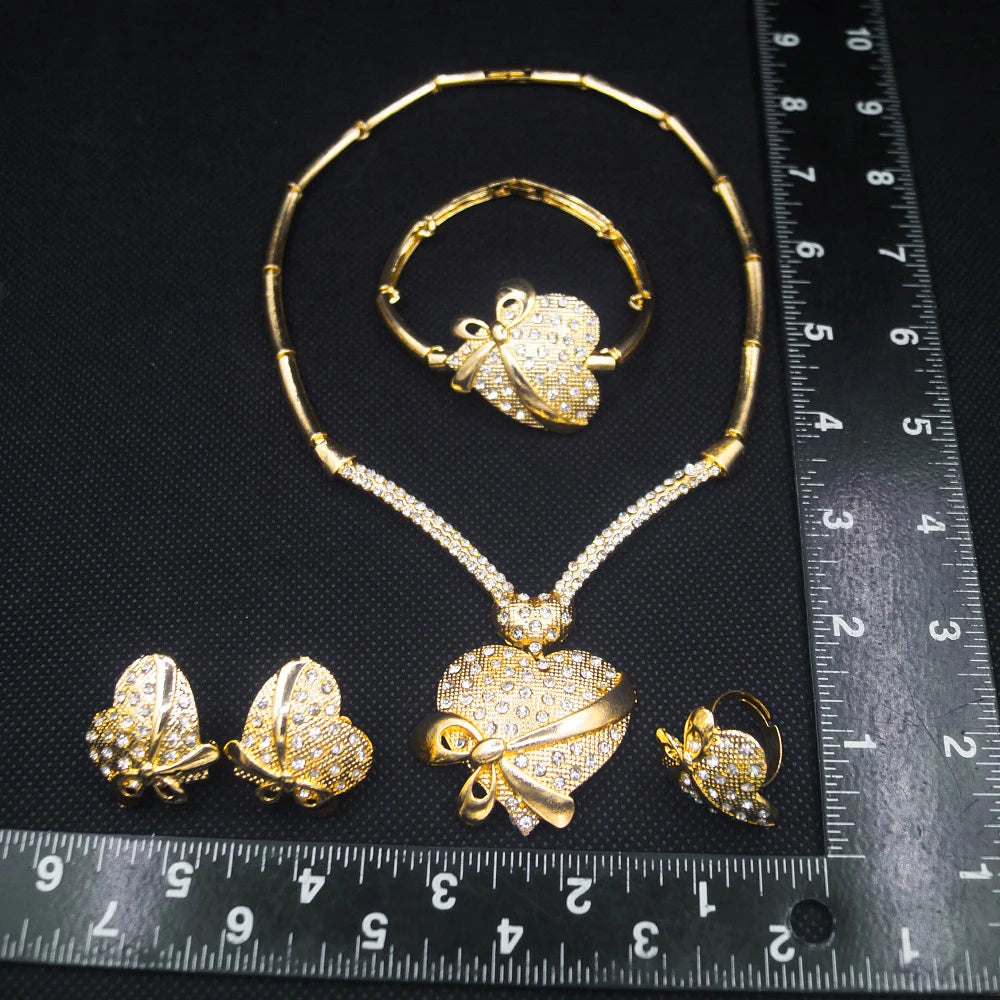 Zhuerrui Women Wedding Party Nigerian Jewellery Sets Bridal Luxury Jewelry Set Italian Silver Color Jewelry Sets HC10024